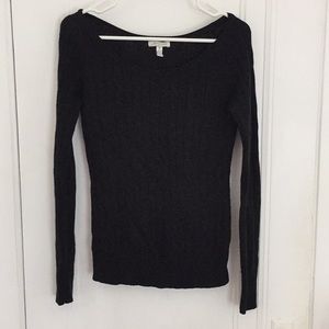 Aeropostale Black Cable Knit Sweater